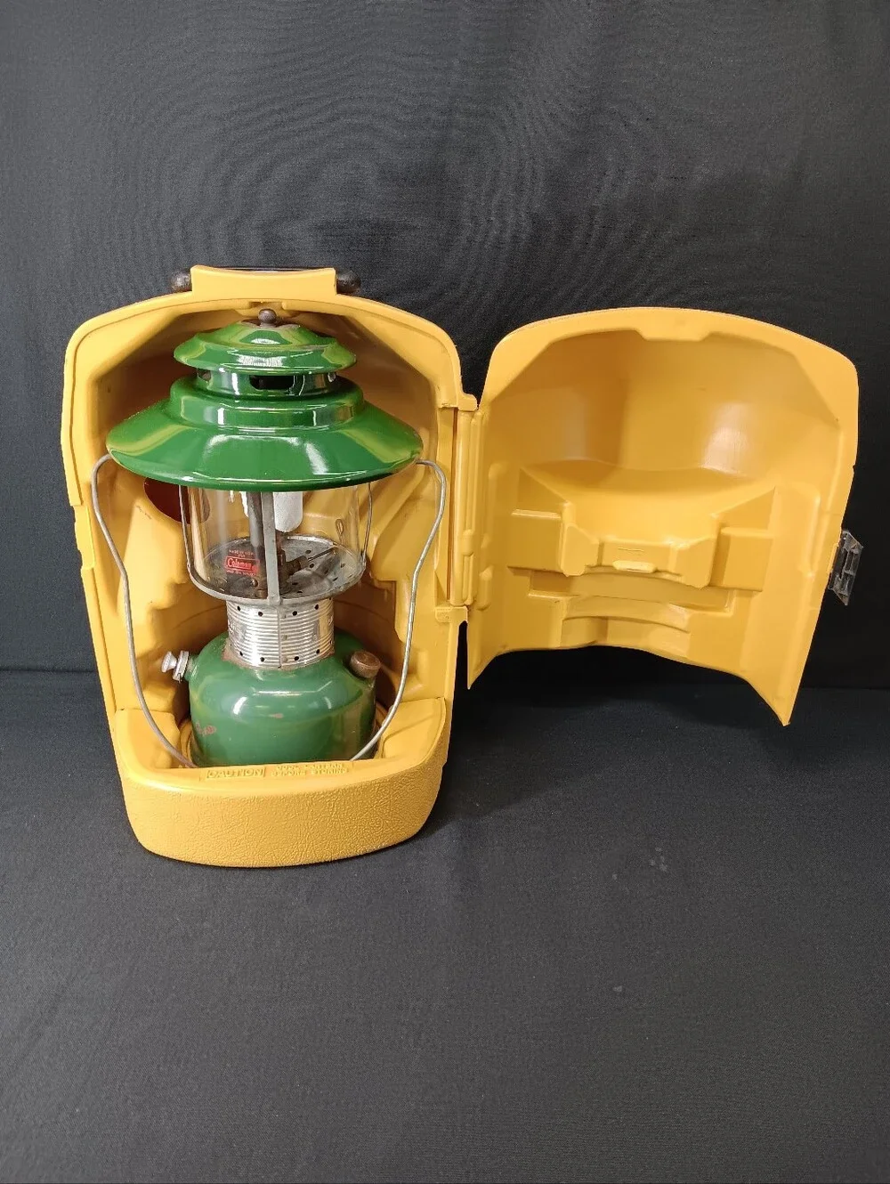 Tested 1970 Coleman 228F Big Hat Lantern with Yellow Clamshell Case Serviced